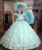ヴィンテージ19番南部ベルドレスQuinceanera Ball Gowns 2017ファッションアザレアトレイルメイドドレススイート16ドレスプロングパーティーページェント