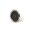 Trovare gioielli Beadsnice fatto a mano con base per anello adatto a anelli rotondi con pietre preziose da 18 mm, dimensioni regolabili, base per anello con castone, pizzo ovale, ID 28944445775