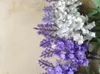 الخزامى بوش باقة محاكاة الحرير الاصطناعي زهرة أرجواني الزفاف الأبيض الأرجواني / الرئيسية G1223