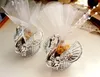 2015 New wedding favors Acrylic Silver Swan Sweet Wedding Gift Jewely Candy box Candy gift box Wedding Favors holders