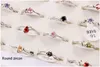 Brandneue Mode Koreanischen Schmuck Zirkon Solitaire Ringe Rhodiniert Multi Stile Mix Größe Charms Ring guter verkauf 10 stücke