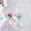 Bröllopsdekoration Handgjorda drömfångare Net med fjädrar Flower Wind Chimes Dreamcatcher Hanging Craft Party Gift3592150