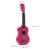 12 Cores 21 "Soprano Ukulele Basswood Nylon 4 Cordas Guitarra Baixo Acústico Guitarra Musical Instrumento de Cordas para Iniciantes