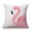 Flamingo Decoration Cushion Cover Bright Pink Tropical Print Chaise Chober Pillow Case Wild Animal Home Office Almofada2801180
