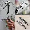 Multi-Function Wine CorksCrew Rostfritt stålflaskan Öppna Kniv Dra Tryck Double Hinged CorksCrew Creative Promotional Gifts