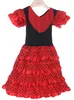 Flickor klär sig vackra spanska flamenco dansare kostym barns dansklänningsdräkt