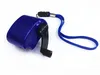 universal dynamo hand crank emergency usb cellphone charger with red LED rotate