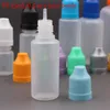 LDPE Needle Bottles 15ml PE with Childproof Safety Cap and Long Thin Tip E Liquid Bottles 0.5OZ Plastic