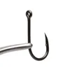 5 Sizes Mixed 8#-12# Black Ise Hook High Carbon Steel Barbed Hooks Asian Carp Fishing Gear 500 Pieces / 1 Box WH-27