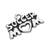 Spedizione gratuita New Fashion Facile da fare 20Pcs Festival Gift Soccer Mom Charms Gioielli per gioielli da donna che si adattano a collana o braccialetto