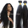 Feixes de Cabelo Humano não transformados Feixes de Cabelo Brasileiro Kinky Curly Tece 8-34 polegada Extensões de Cabelo A Granel Indiano Peruano Por Atacado