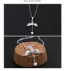 Necklaces Designer cz Diamond Wholesale Fashion Jewelry 925 Sterling Silver Chain X'mas Gift Girl Angel Wings Heart Love Pendants Necklaces