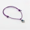 Hot ! 50pcs Mixed Kabbalah Hamsa Hand Star of David Charms Purple color Wax rope Adjustable Bracelets
