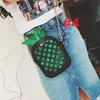 Sac à main mignon en cuir pour filles belle ananas fille sac de messager avec chaîne évider PU femmes sac Mini sac à main