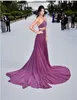 Kendall Jenner 2 Piece Prom Dresses Red Carpet Celebrity Dresses Oscar Purple Evening Party Gowns maxi dress vestido de festa longo Criss