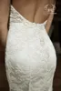 Sexig Mermaid Backless Beach Bröllopsklänning Full Lace Sweetheart Spaghetti Straps Pearls Appliques Bridal Gown Sexy Split Ls 31-15