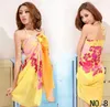 2016 Summer Dazzle imprimé floral femmes sexy en mousseline de soie Wrap Paréo Robe Sarong plage Bikini couvrante écharpe Châle