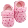 Chaussures pour bébés filles, mignonnes pour nouveau-nés, enfants, chaussures de berceau confortables en coton à semelles souples, pour les premiers pas