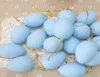 20pcs/lot Free Shipping Wholesale 6x4cm plastic easter eggs decoration Happy Easter Day Egg DIY easter gift For Children