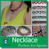 Baseball Softball Sports Titanium 3 Rope Braided Tornado GT Necklace 8000 colors,22"20"18''