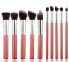 10 pçs / set Professional Maquiagem Escovas Definir ferramenta de maquiagem cosmética Foundation Foundation Syeshadow Blush Blend Brush Tools