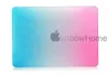 Bländfärg Matte hårdgummi Skyddsskydd för MacBook Air Pro med Retina 12 13 15 tum Laptop Crystal Färgglada Rainbow Shell