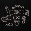 8PCS Metal Wire Puzzle Magic IQ Test Mind Game Adults Child Kids Toy Cardano's Rings Series