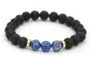 New Couple Bracelet High Quality Black Lava Stone Jewelry Sea Sediment Imperial Beads Stretch women & Mens Energy Yoga Gift Bracel270r