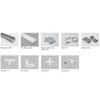 50 X 1M sets/lot Office lighting aluminum profile for led light and Wide U type ceiling channel for recessed wall lamps