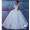 Charmante robe de bal dos nu robes de mariée perlée dentelle florale appliques robes de mariée chérie 2017 sexy magnifique tulle longue robe de mariée