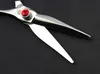 594# 6'' Brand Purple Dragon TOP GRADE Big Red Gem Hairdressing Scissors JP 440C 62HRC Barbers's Cutting Scissors Hair Shears Hair Shears