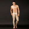 Męska bielizna męska odzież snu Whole Mens Patrz przez siatkę Niski wzrost Long Johns Thermal Pants Bielidera S m316T