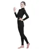 Ensnovo Unisex Cosplay Nylon Spandex Jumpsuits and Rompers Lycra Bodysuit Turtleneck Spandex Long Sleeve Suit Footless Unitard272O