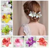 Hot Bridal Hair Tillbehör Blomma Orchid Hår Pins Böhmen Leopard Hair Clip Beauty Hairpins Barrette Bröllopsdekoration Beach Hairwear