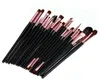 20 Pcs set 4 colors Makeup Brushes Set Eyeshadow Eyeliner Lip Brush Tool Brand Make Up Brushes pincel maquiagem with DHL free