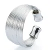 Usine directe en gros au détail bijoux de haute qualité 925 bague en argent sterling 28 lignes bague réglable mode couple bague