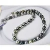 Wspaniały 10-11mm Tahitian Multicolor Pearl Necklace 18 cali 925 Silver Zapięcie