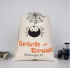 Halloween grands sacs en toile coton sac à cordon avec citrouille diable araignée noël enfants enfants bonbons cadeaux sac sacs poche