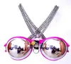 Rostfritt stål 6st Set Male Chastity Device Belt Restraint Slave Toys Collar/Hand (lår) manschetter/rumpa plugg