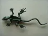 American Country Style Painted Lizard Decoration Cast Iron Color Painting Animal Figurine Garden Yard Ornament Vintage Crafts Dark8472419