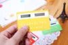 Stationery Credit Card portable calculator Counters mini handheld ultra-thin Cards calculator Solar Power Small Slim Pocket Calculators