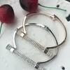 2017 nuovi braccialetti di cristallo di lusso a ferro di cavallo bracciale con strass braccialetti di moda da donna gioielli braccialetto di cristallo in acciaio inossidabile spedizione gratuita