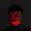 Máscaras fantasmas de led para halloween, filme de purga, fio el, máscara brilhante, máscaras faciais completas, fantasias de halloween, presente de festa wx9574427665