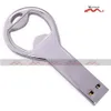 Ücretsiz Logo Gravür 10 ADET 1 GB 2 GB 4 GB 8 GB 16 GB USB Flash Bellek Sürücüsü 2.0 Paslanmaz Çelik Metal Şişe Açacağı Gerçek Depolama