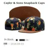 2016 Yeni Varış Moda Cayler Sons düz kapaklar şapkalar Snapback şapka caps Snapbacks şapkalar caps snapback şapka kap şapka Karışık Sipariş birçok renkler