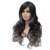 WoodFestival grey black ombre wig wavy heat resistant synthetic fiber wigs high quality long curly hair natural women1091536