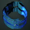 Sexy Leopard Print LED Dog Collars LED Pet Flashing Collars Nylon 3 Size 6 Colors 100PCSLOT4668756