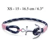 Bracelet Tom Hope Marque célèbre 4 tailles Chaînes de corde rose corail faites à la main en acier inoxydable Charms d'ancre Bracelet avec boîte et TH32291145