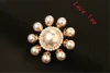 Luxo Pérola girassol Broches para Mulheres Moda banhados a ouro Vintage broche de cristal cachecol fivela Jóias indiana 2016 Agora