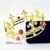 Mens Crown Rhinestone Gold Red Crown Kings Royal Tiara Majestic Princess Unisexe Imperial Premium Prince Queen Fashion Show Hairw628488060